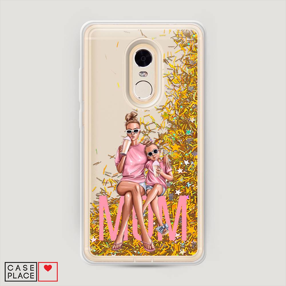 

Жидкий чехол с блестками "Lovely mom" на Xiaomi Redmi Note 4, 31890-1