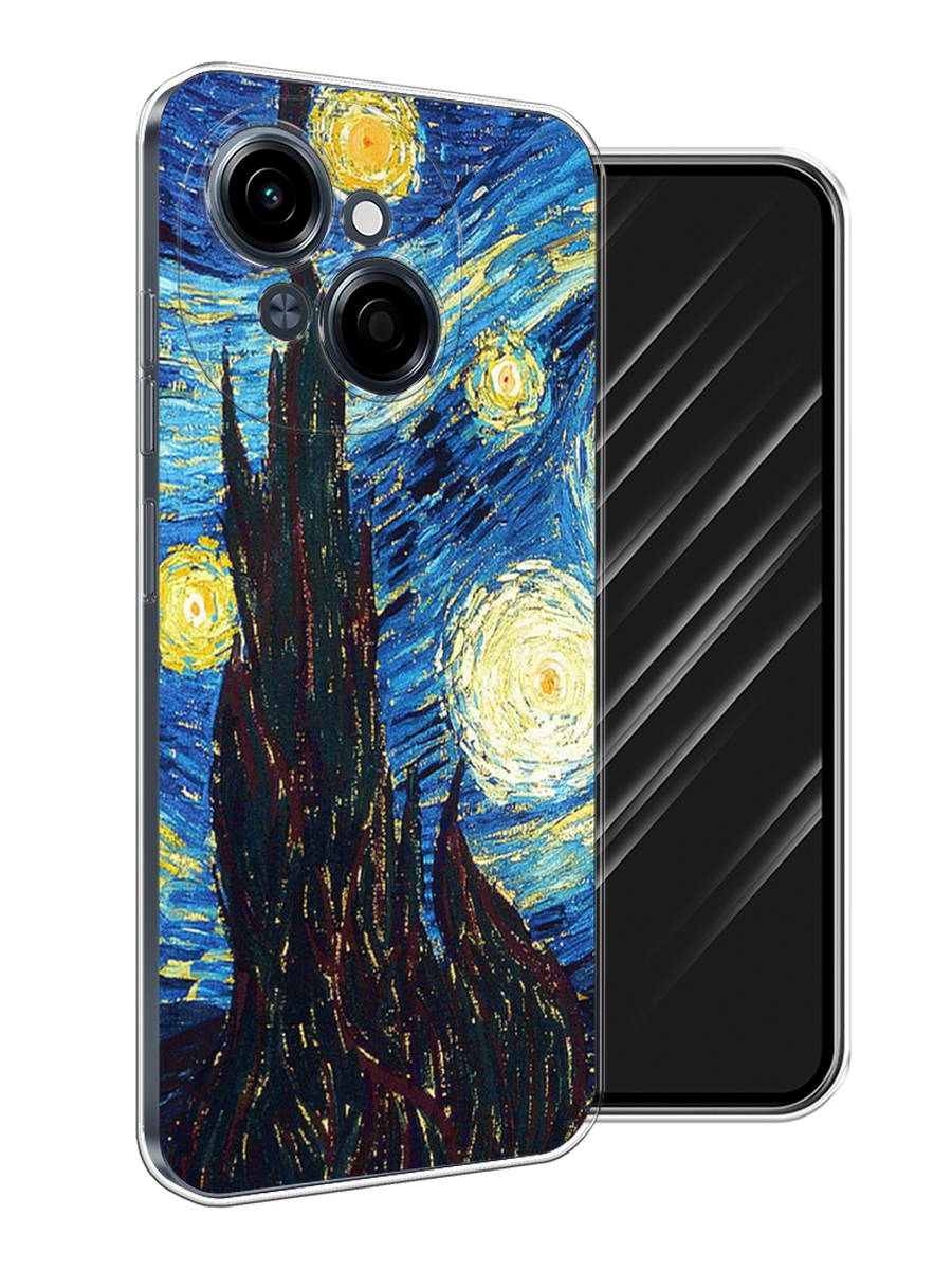 

Чехол Awog на Tecno Spark Go 1/Pop 9 "Ван Гог Звездная ночь", Желтый, 309450-1