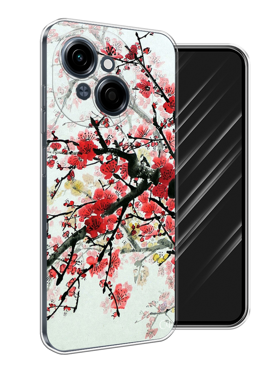 

Чехол Awog на Tecno Spark Go 1/Pop 9 "Сакура", Розовый;черный, 309450-1