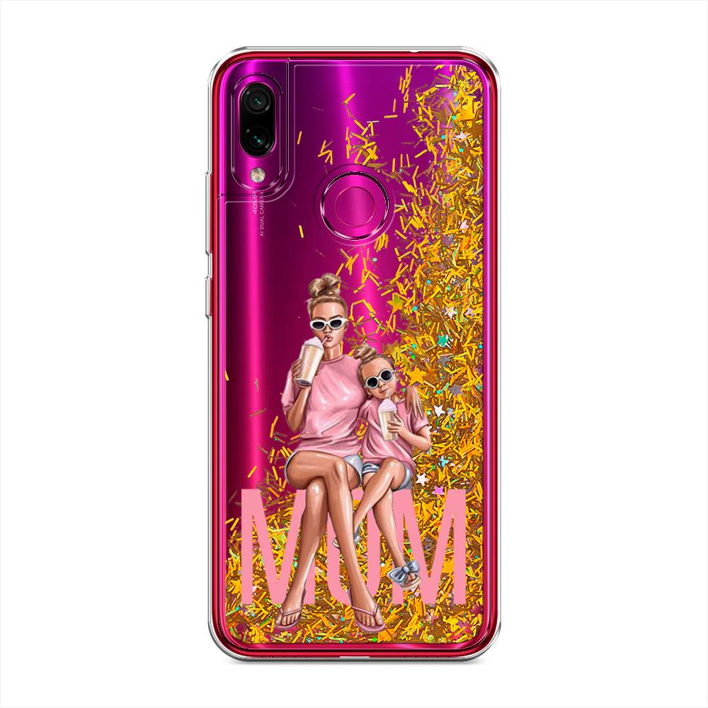 

Жидкий чехол с блестками "Lovely mom" на Xiaomi Redmi Note 7, 34790-1