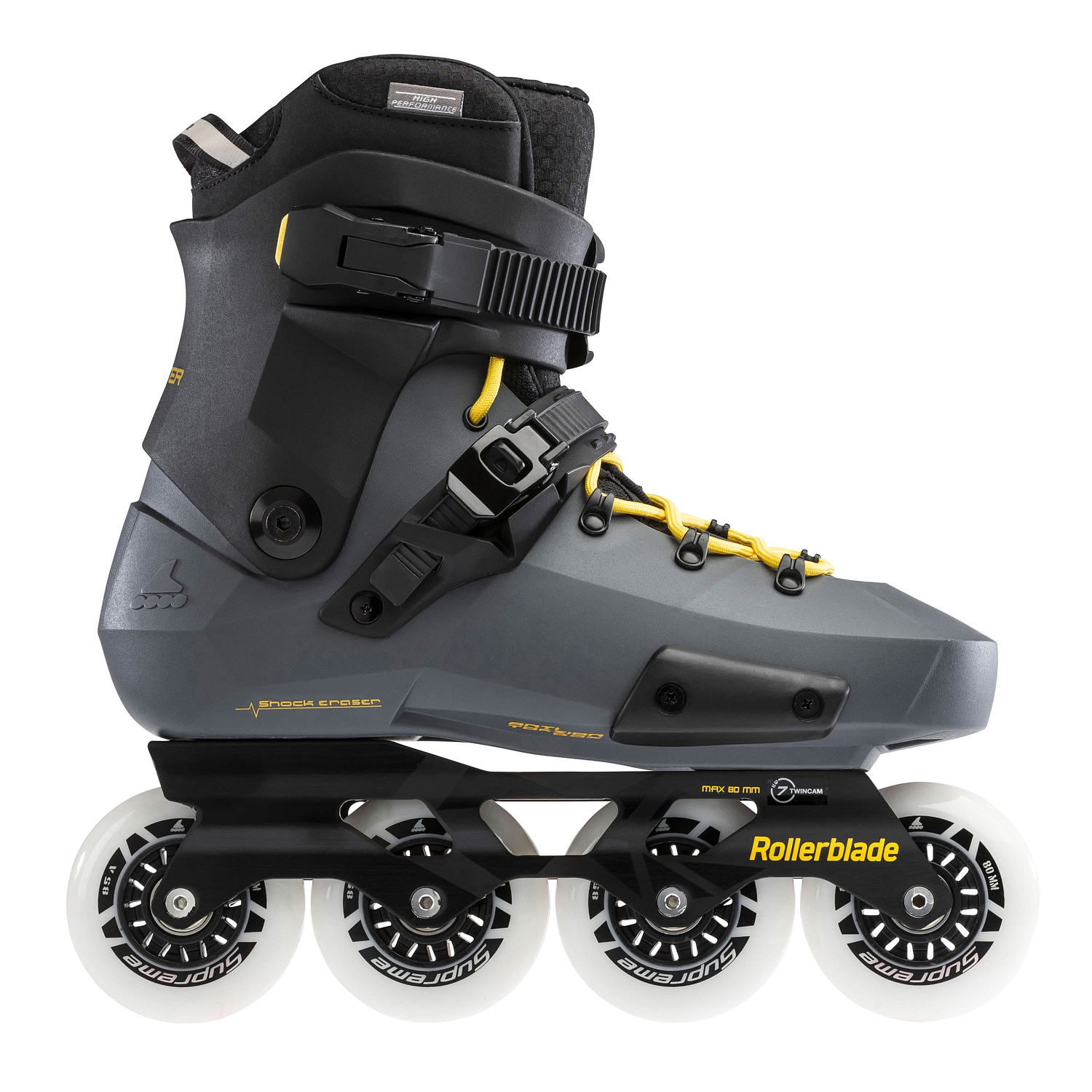 фото Роликовые коньки rollerblade 2021 twister edge anthracite/yellow (см:27,5)