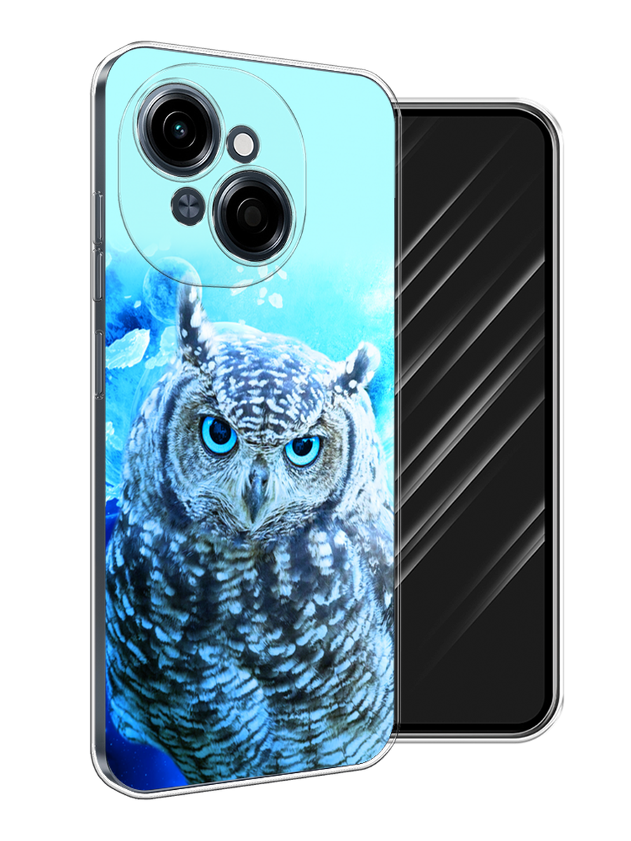 

Чехол Awog на Tecno Spark Go 1/Pop 9 "Сова арт 7", Синий;голубой, 309450-1