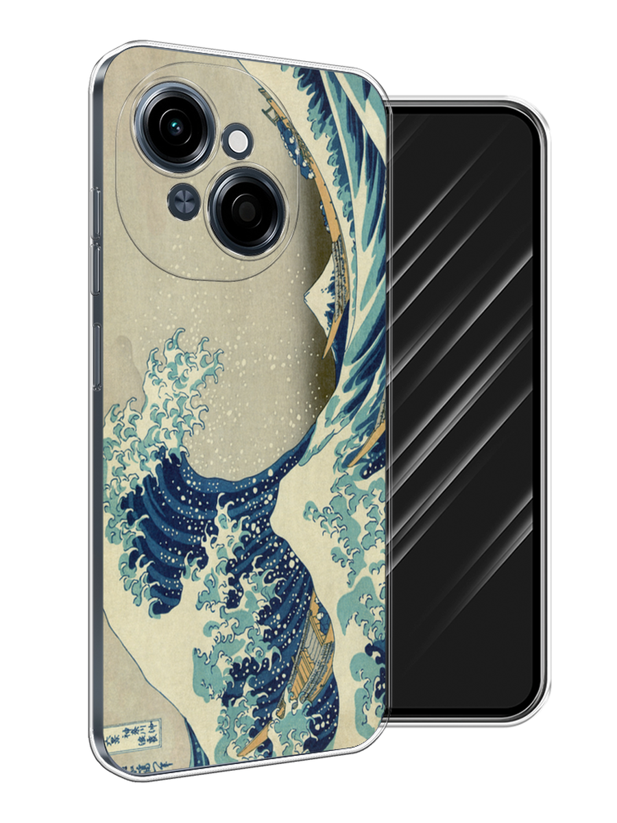 

Чехол Awog на Tecno Spark Go 1/Pop 9 "Большая волна в Канагаве", Серый;синий;голубой, 309450-1