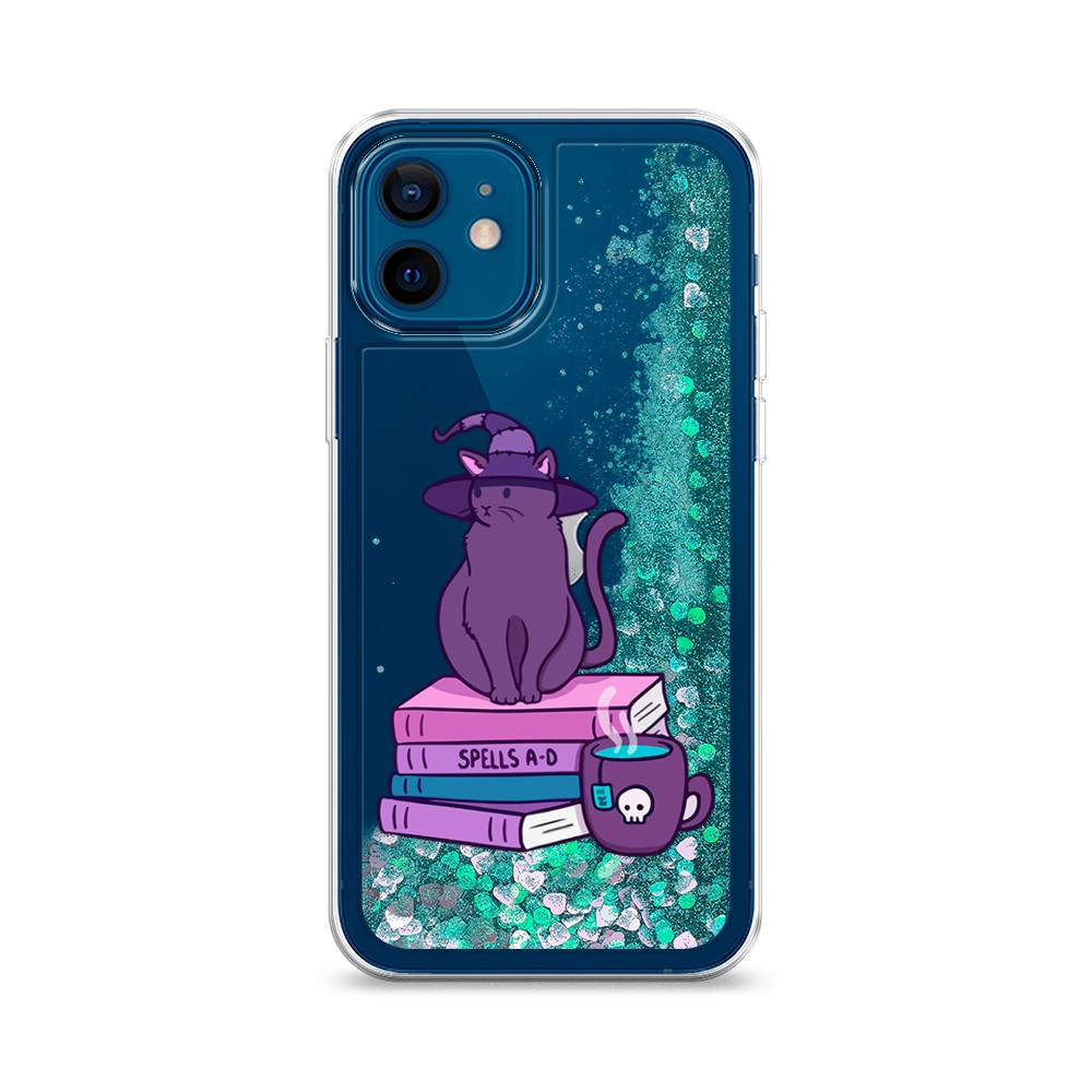 

Жидкий чехол с блестками "Magic Cat" на Apple iPhone 12, 12595-1