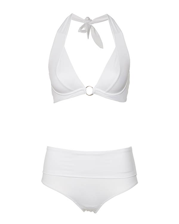 фото Купальник раздельный женский max mara beachwear tamigi/popoli белый 40 it