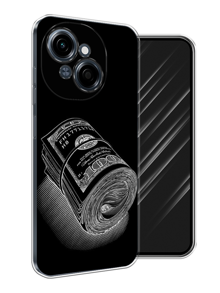 

Чехол Awog на Tecno Spark Go 1/Pop 9 "Кубышка денег", Черный;серебристый, 309450-1