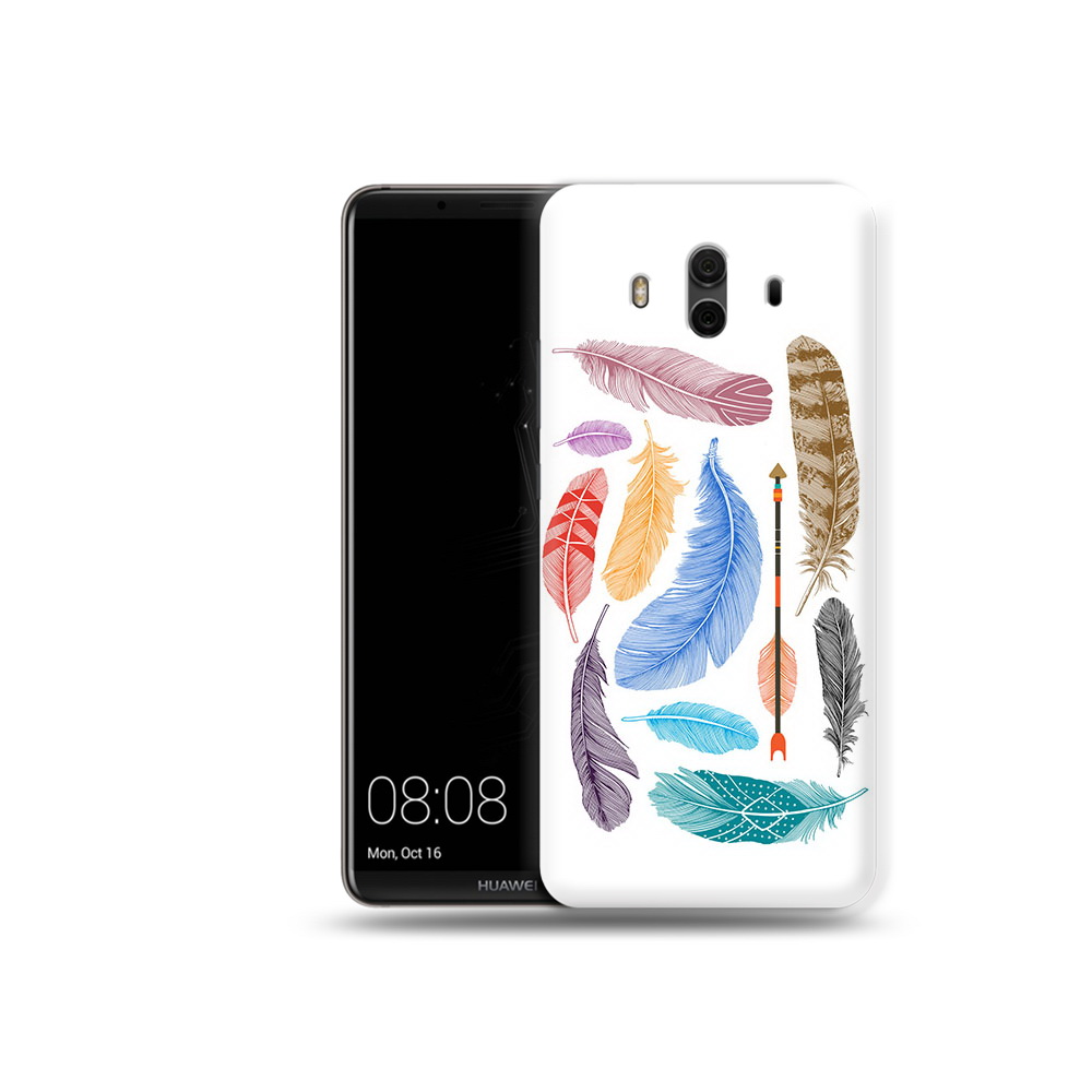 

Чехол MyPads Tocco для Huawei Mate 10 разноцветные перья (PT88364.53.572), Прозрачный, Tocco