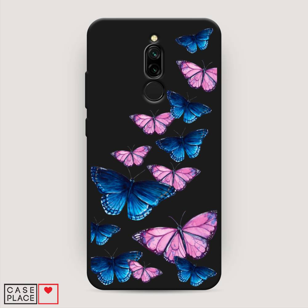 

Матовый силиконовый чехол "Полет бабочек" на Xiaomi Redmi 8, Разноцветный, 37152-1