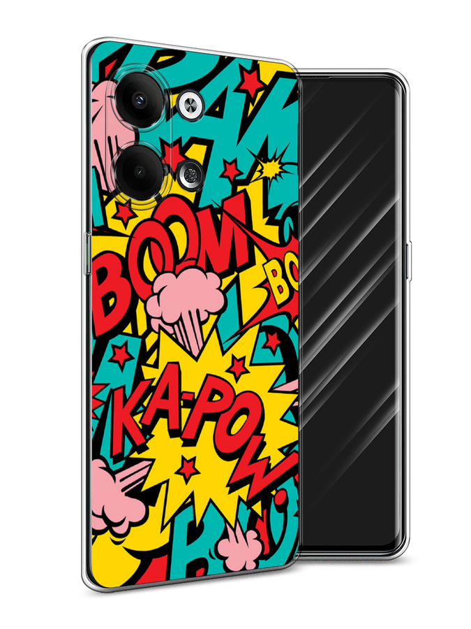 

Чехол Awog на Oppo Reno 9 "Постер pop art", Голубой;желтый;красный, 2512750-9