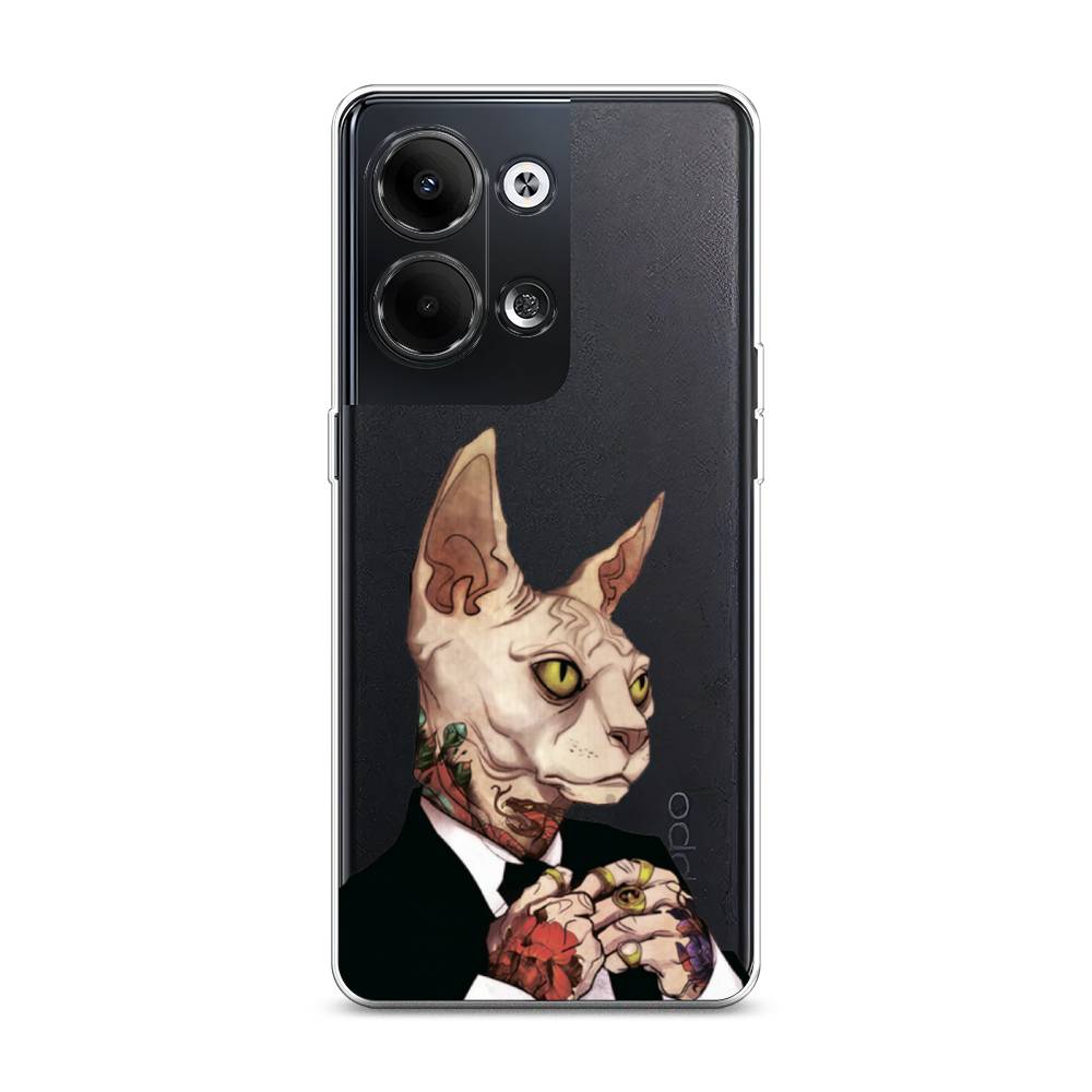

Чехол Awog на Oppo Reno 9 "Татуированный сфинкс", Бежевый;черный;красный, 2512750-7