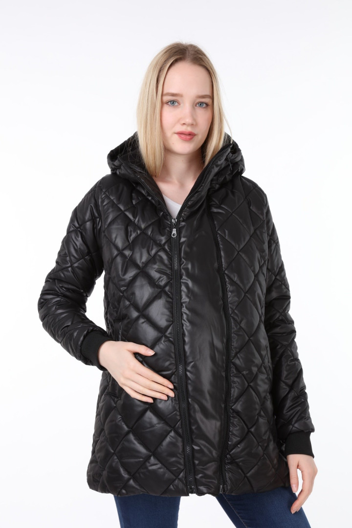 Куртка для беременных женская Luvmabelly 59241 черная L (товары доставляются из-за рубежа)