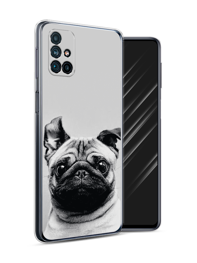 

Чехол Awog на Samsung Galaxy M31s / Самсунг M31s "Ушастый мопс", Серый, 2101450-1