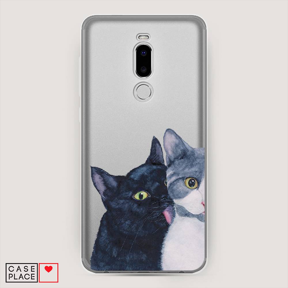 

Чехол Awog на Meizu Note 8 "Кошачья любовь", Синий, 73050-1