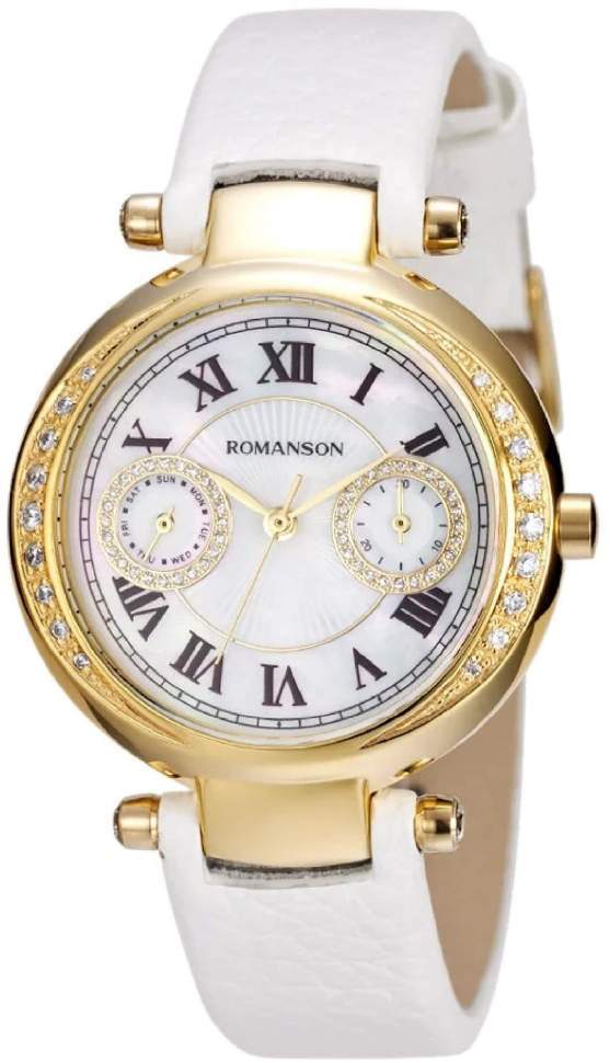 фото Наручные часы женские romanson rl 6a18q lg(wh)