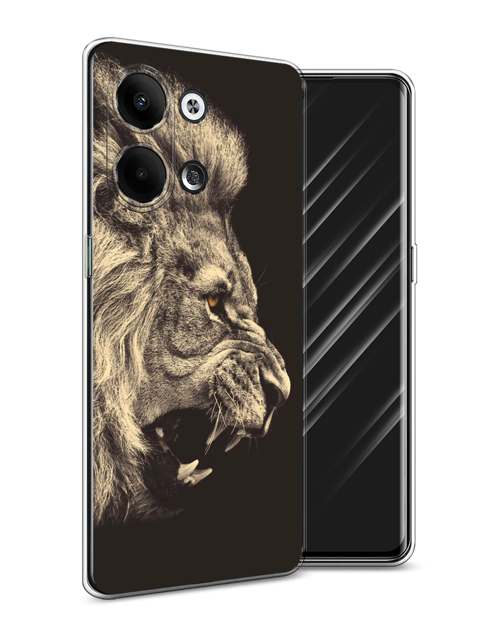 

Чехол Awog на Oppo Reno 9 "Львиный рык 2", Бежевый;черный, 2512750-1