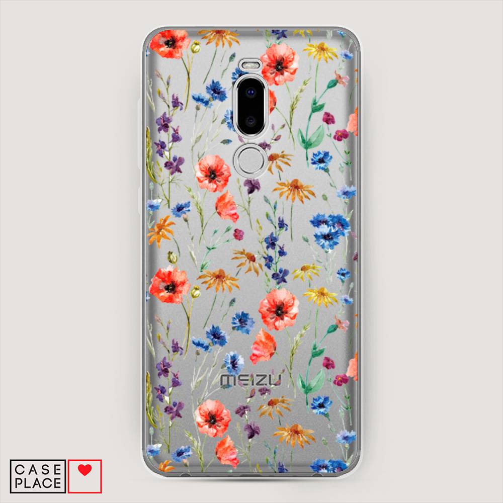 

Чехол Awog "Маки и васильки фон" для Meizu Note 8, 73050-8