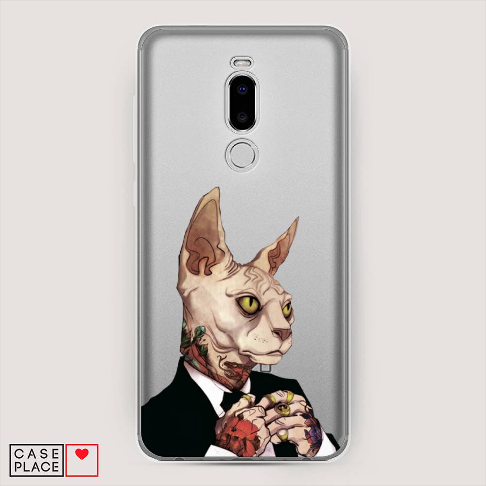 

Чехол Awog на Meizu Note 8 "Татуированный сфинкс", Бежевый;черный;красный, 73050-7