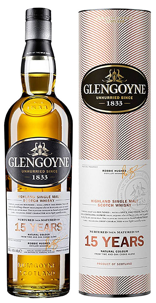 

Виски Glengoyne 15 летней выдержки, в тубе