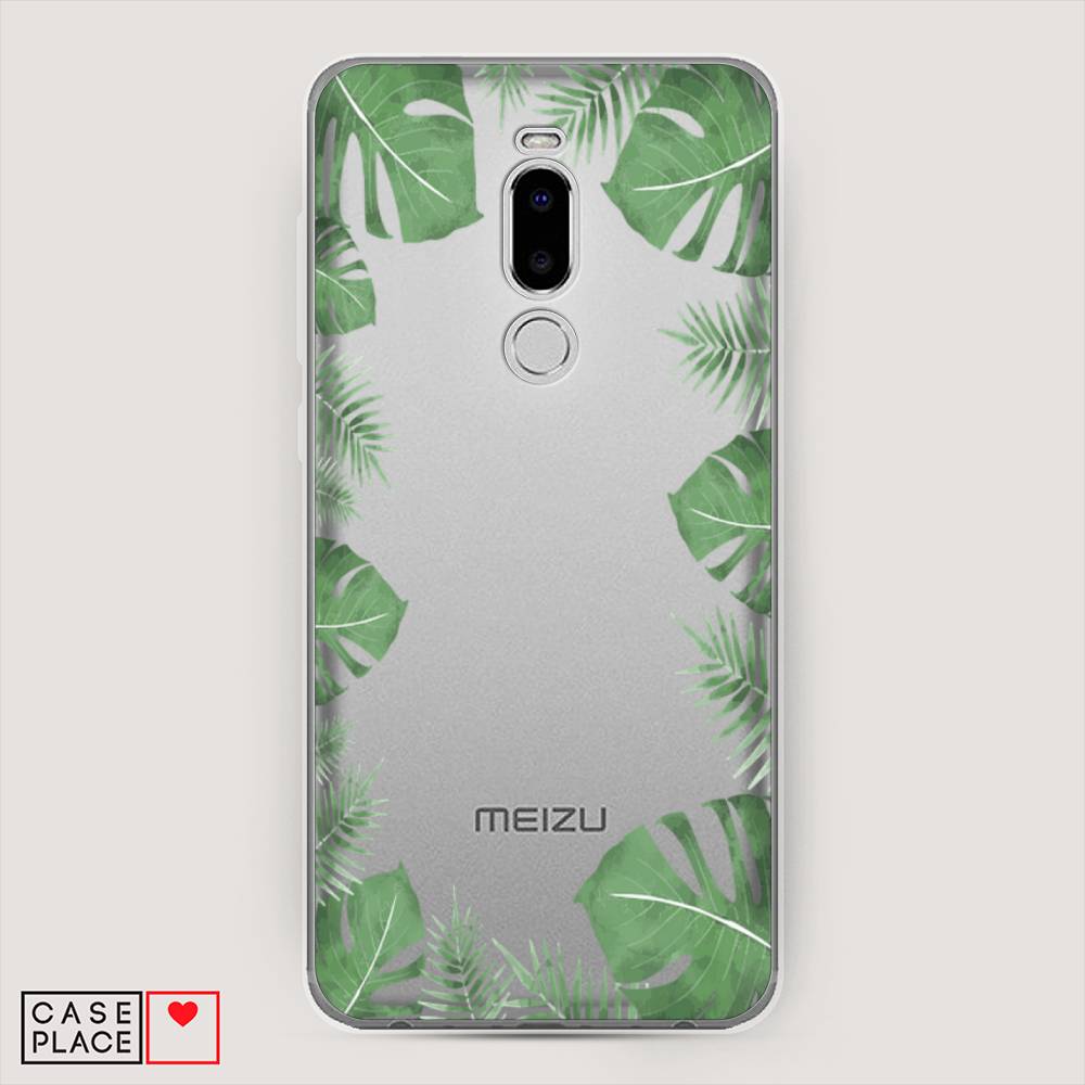 

Чехол Awog на Meizu Note 8 "Листья папоротника рамка", Зеленый, 73050-8