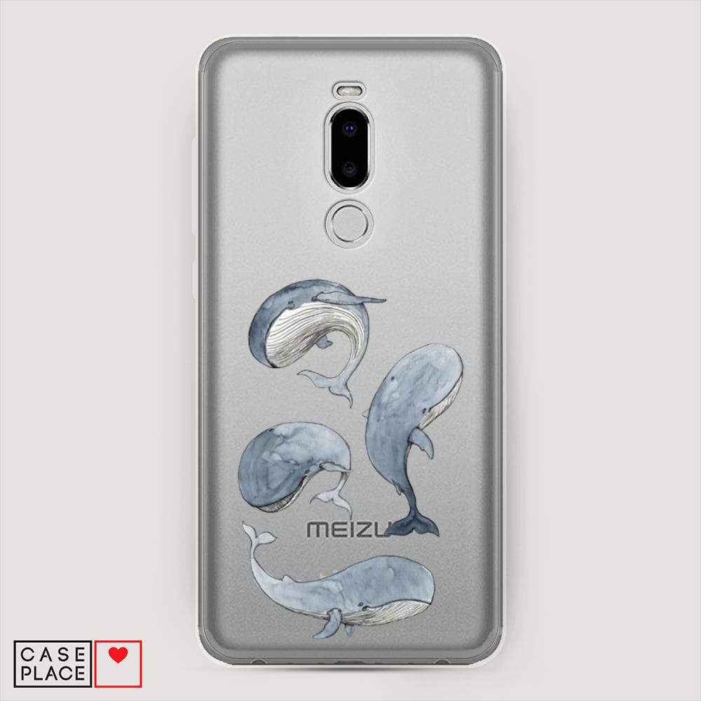 

Чехол Awog на Meizu Note 8 "Киты", Белый;прозрачный;голубой, 73050-1
