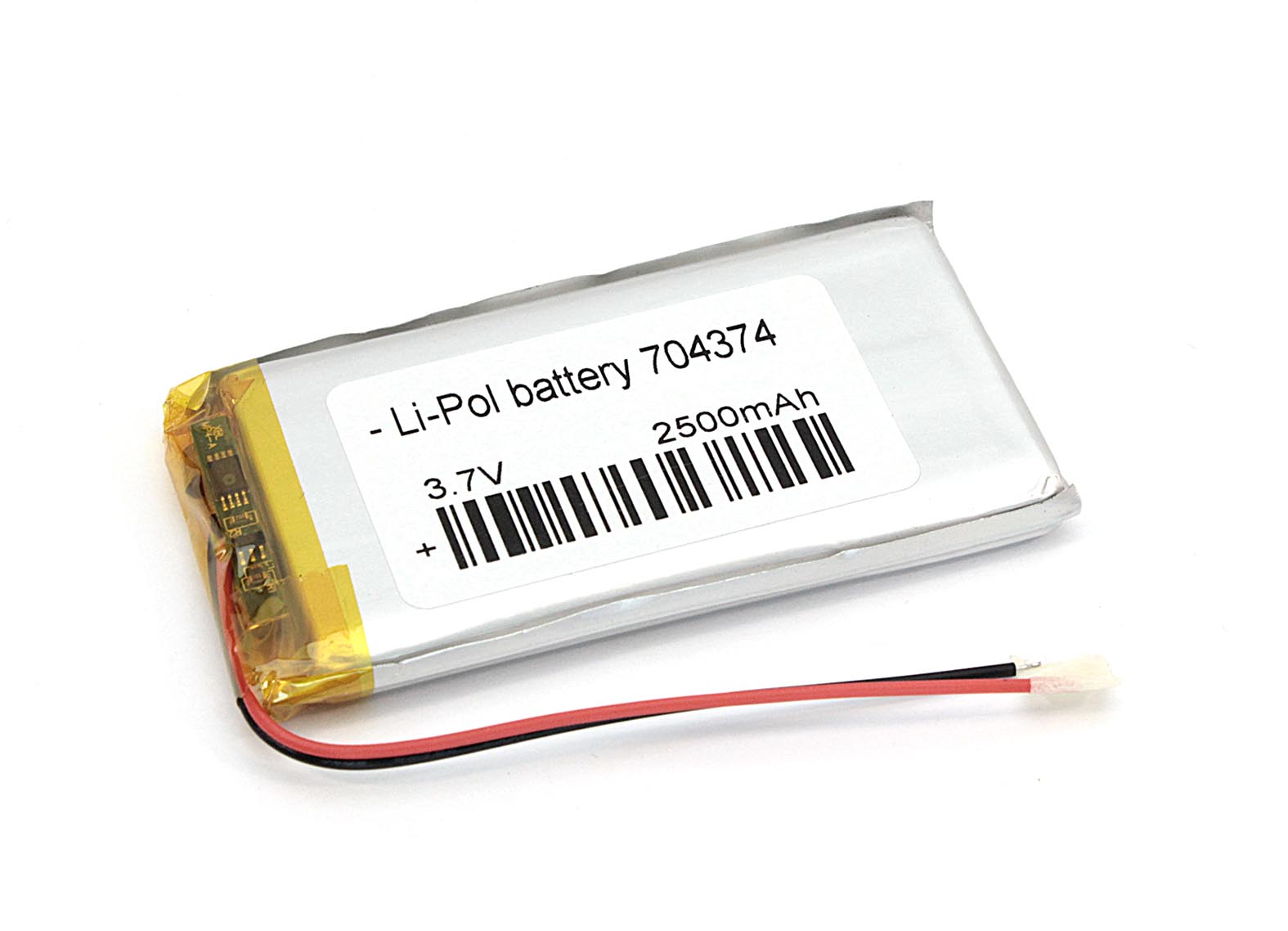

Аккумуляторная батарея OEM Li-Pol 7*43*74мм 2pin 3.7V/2500mAh