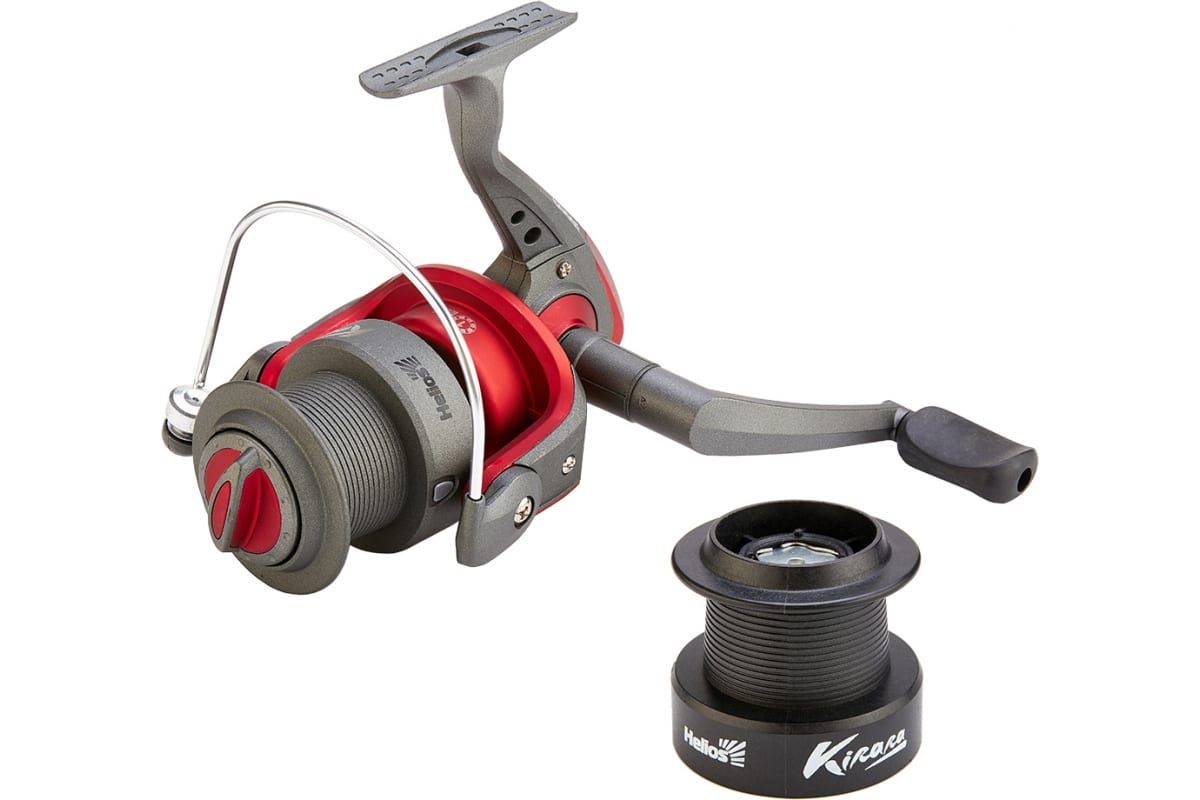 

Катушка KIRARA фидер 4000F 1 подшип HS-FBT-K4000F Helios, Серый;красный, Kirara