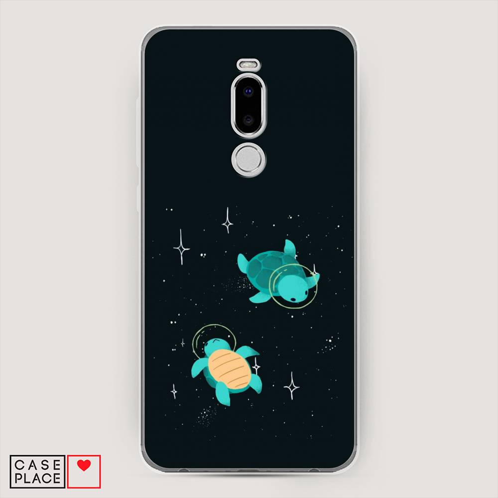 

Чехол Awog на Meizu Note 8 "Черепашки космонавты", Черный;синий, 73050-4