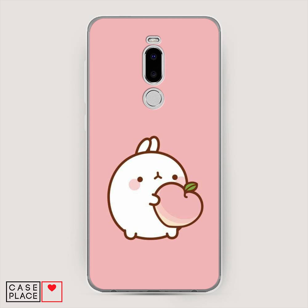 

Чехол Awog на Meizu Note 8 "Кролик с персиком", Розовый;бежевый, 73050-1