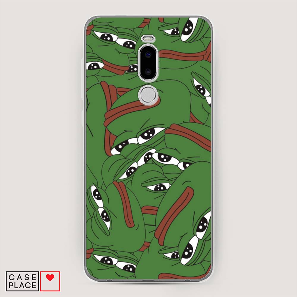 

Чехол Awog на Meizu Note 8 "Печальный frog", Зеленый;белый, 73050-9