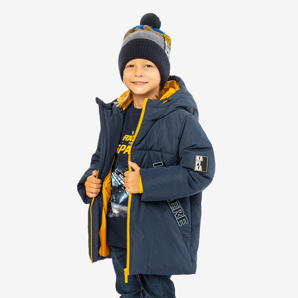 Куртка детская Kapika FKBCK01-Z4, цвет синий, размер 104