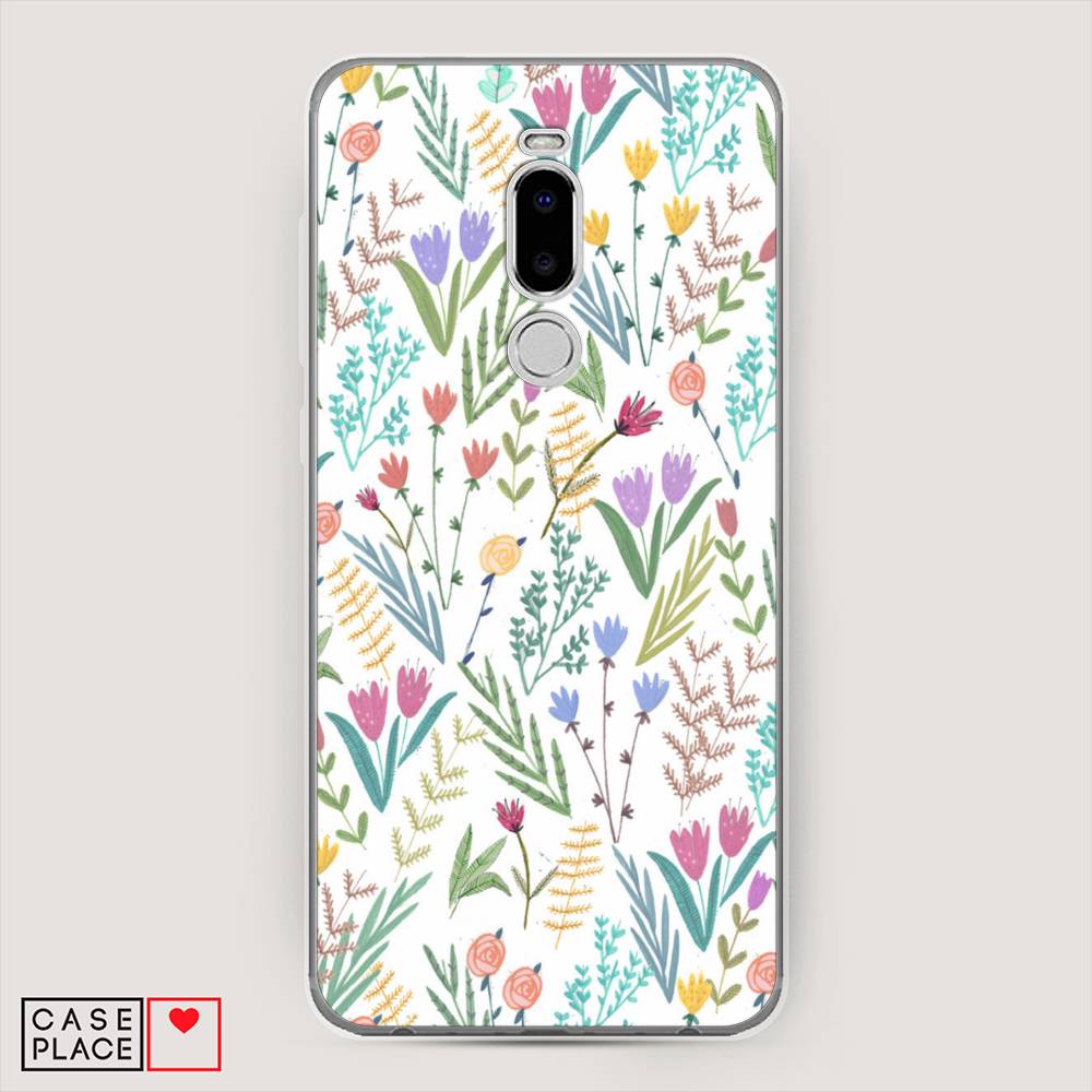 

Чехол Awog на Meizu Note 8 "Полевые цветы рисунок", Белый;зеленый, 73050-8