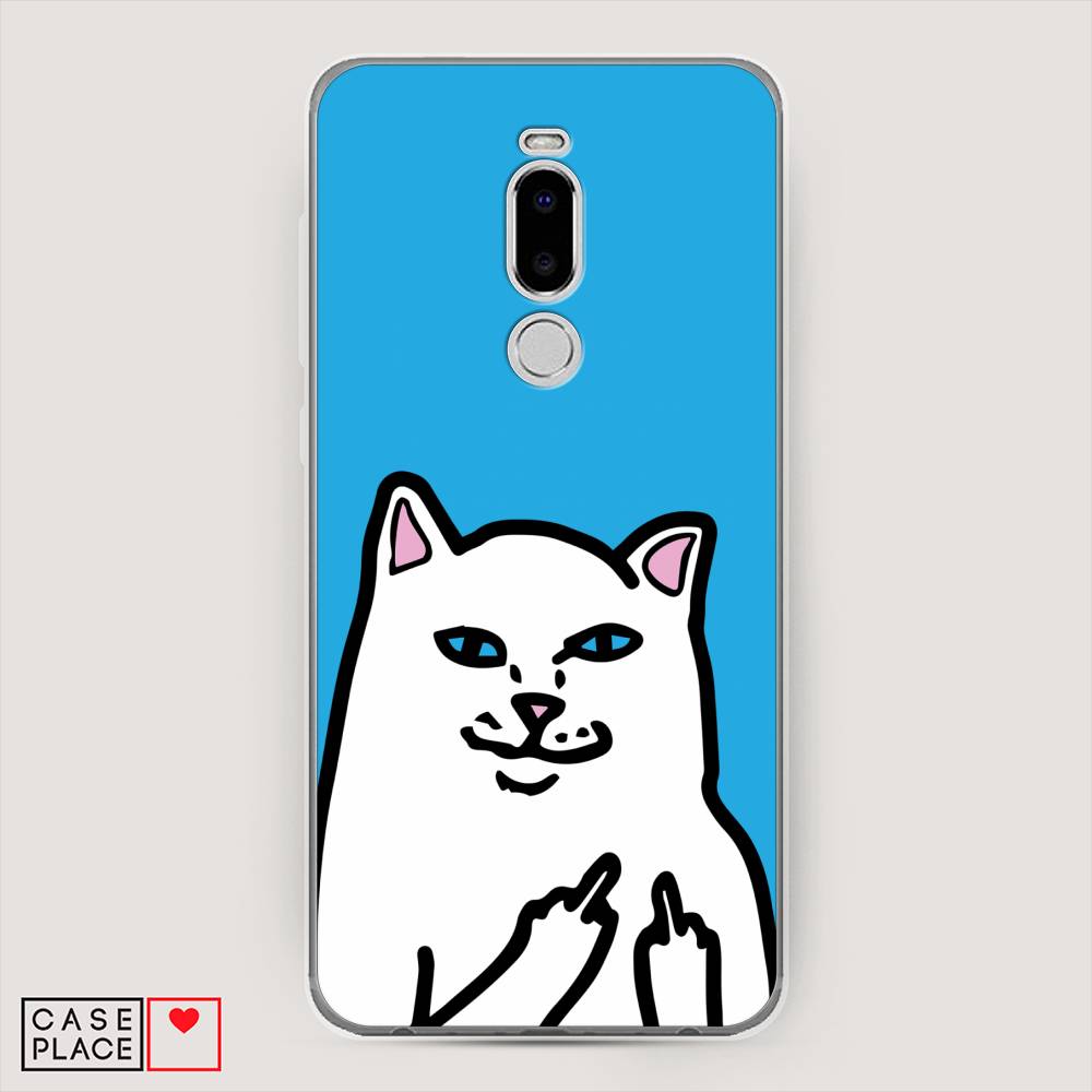 

Чехол Awog на Meizu Note 8 "Кот жесть", Белый;голубой;черный, 73050-9