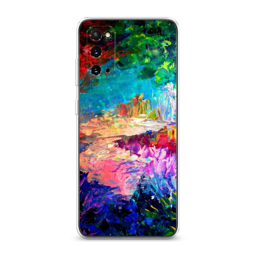 

Чехол на Samsung Galaxy S20 "Лес-гуашь", Синий;розовый;зеленый, 29250-4