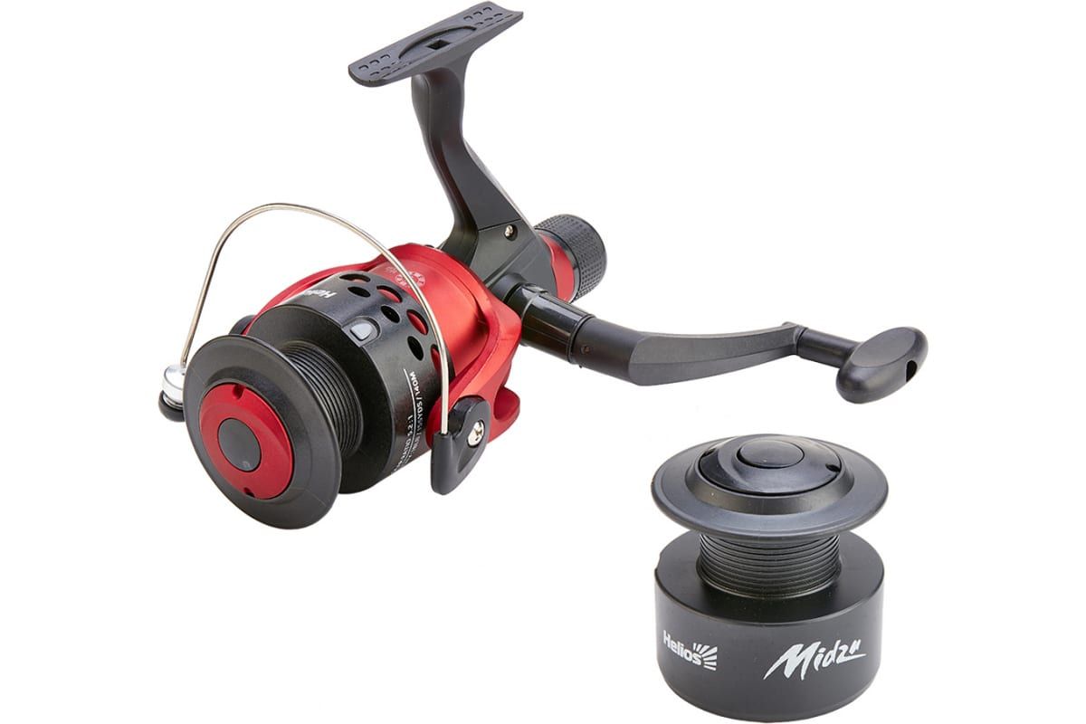 

Катушка MIDZU 4000R 1 подшип зап.шпуля HS-NER-M4000R-S Helios, Черный;красный