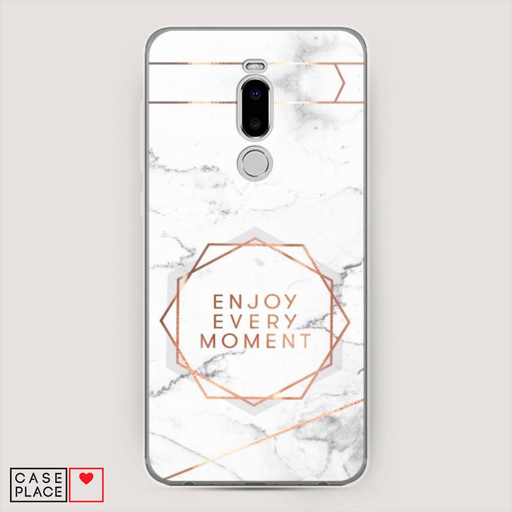 

Чехол Awog на Meizu Note 8 "Enjoy every moment мрамор", Белый;розовый;серый, 73050-7