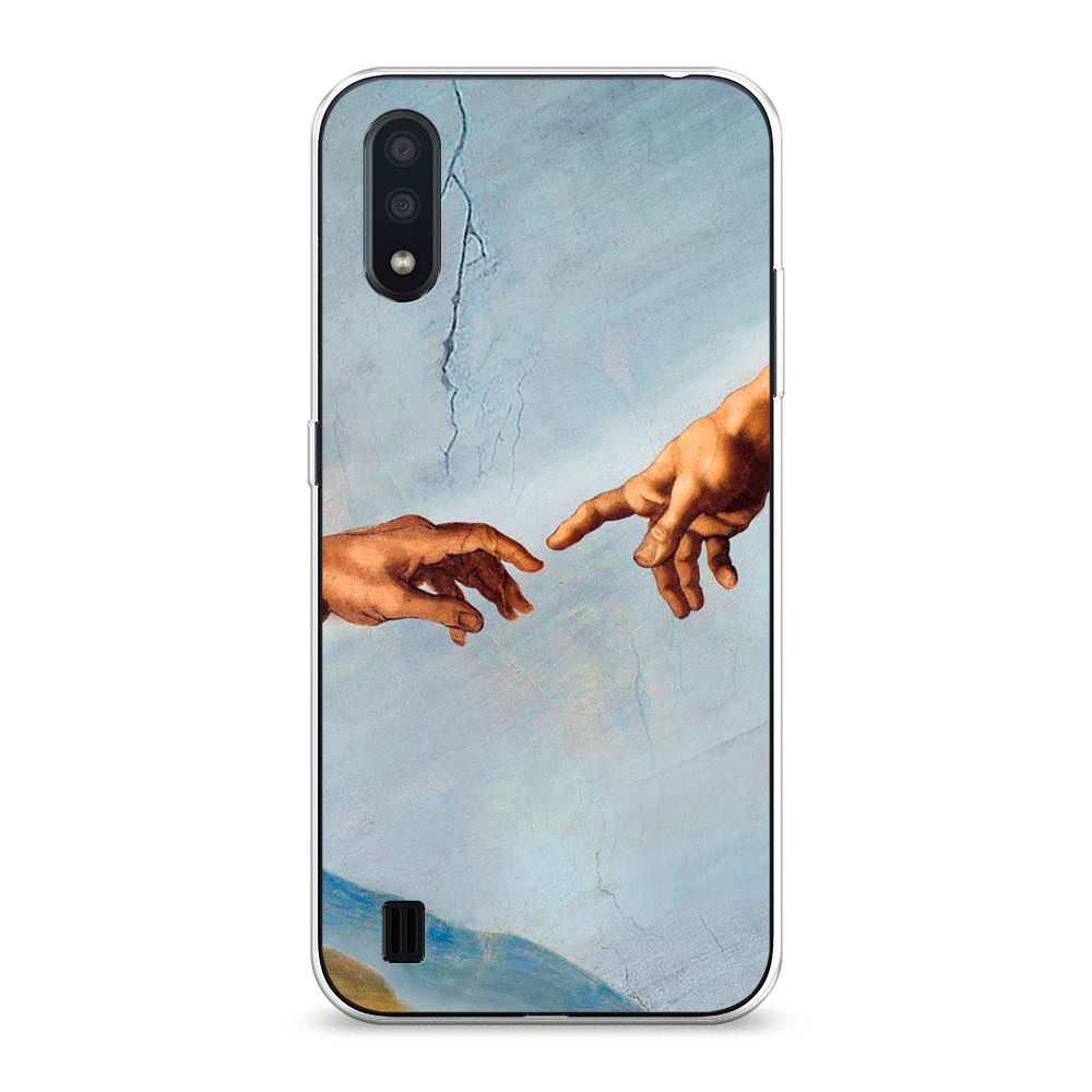 

Чехол Awog на Samsung Galaxy A01 "Сотворение Адама", Разноцветный, 29550-9