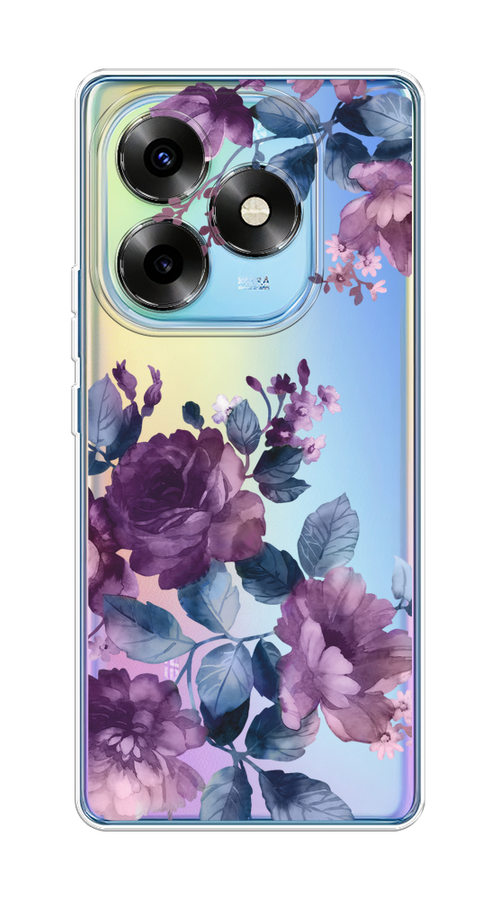 

Чехол на Itel S23+ "Purple Blossoms", Синий;фиолетовый, 3201550-1