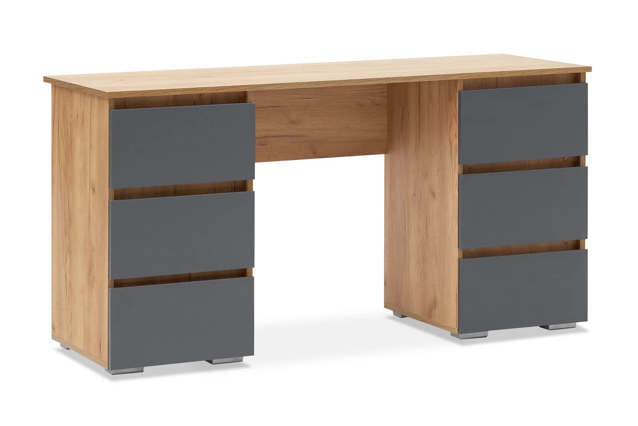 Письменный стол НОНТОН Ирма дуб крафт золотосерый графит 10690₽