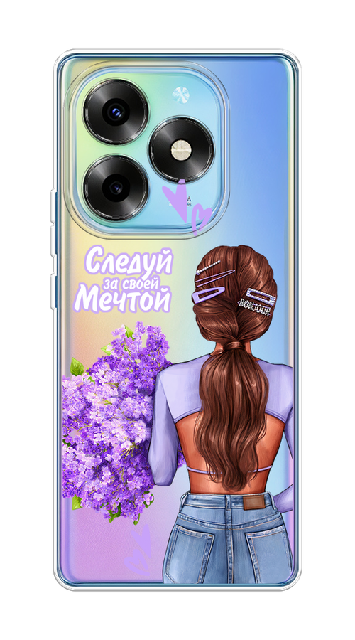 

Чехол на Itel S23+ "Следуй за своей мечтой", Фиолетовый;коричневый, 3201550-1