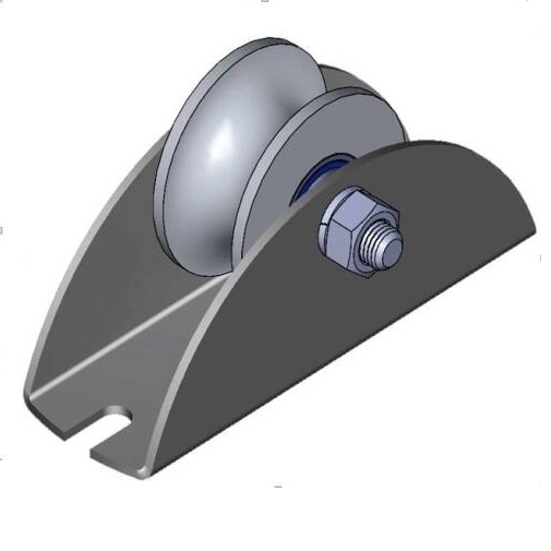 фото Ролик на платформе d 65 мм под трубу 3/4 d25, металл 4 шт. 23 болта крепёж