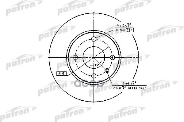 

Тормозной диск PATRON комплект 1 шт. PBD1655