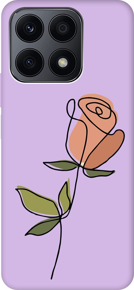 Силиконовый чехол на Honor X8a Silky Touch Premium с принтом 