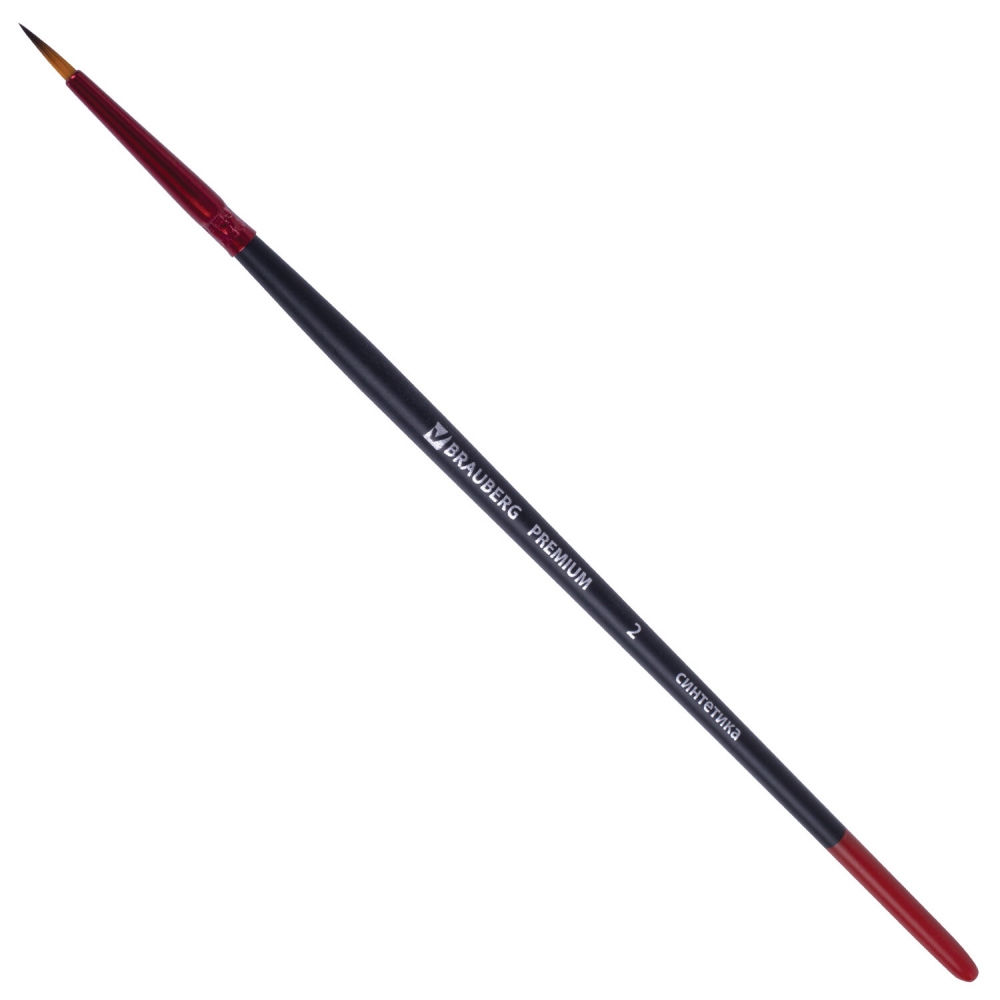 

Кисть BRAUBERG синтетика, круглая № 2, 30 шт, Черный, 201001.603457