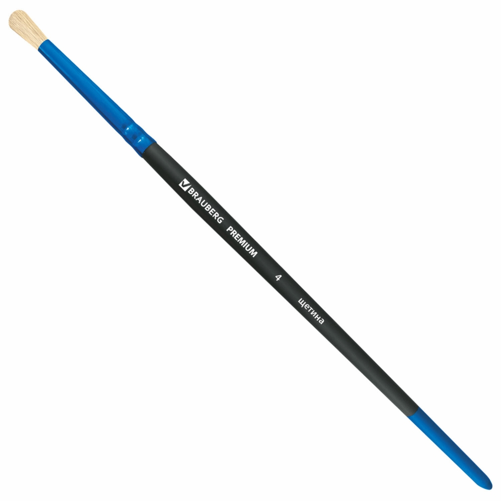 

Кисть BRAUBERG щетина, круглая № 4, 30 шт, Черный, 200990.603446