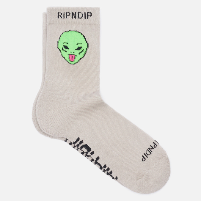 Носки Ripndip We Out Here Mid серый, Размер 40-46 EU