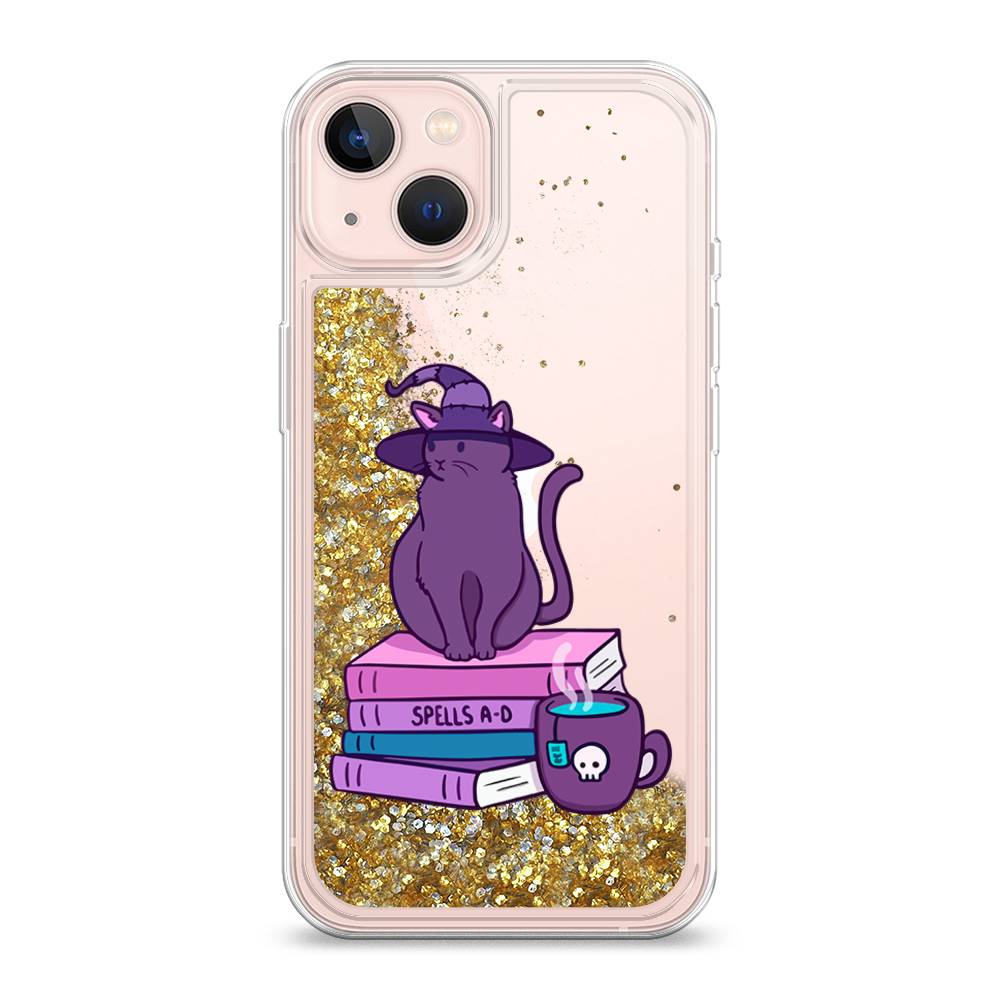 

Жидкий чехол с блестками "Magic Cat" на Apple iPhone 13, 14290-1