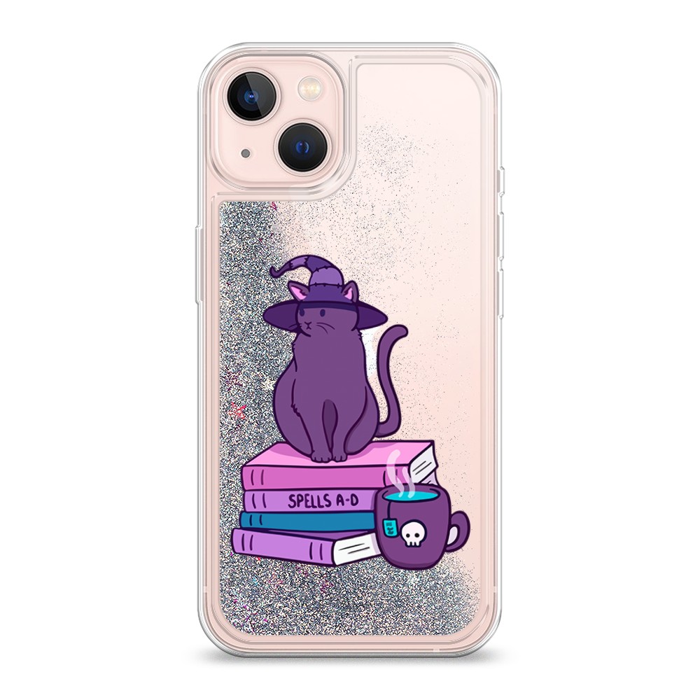 

Жидкий чехол с блестками "Magic Cat" на Apple iPhone 13, 14291-1