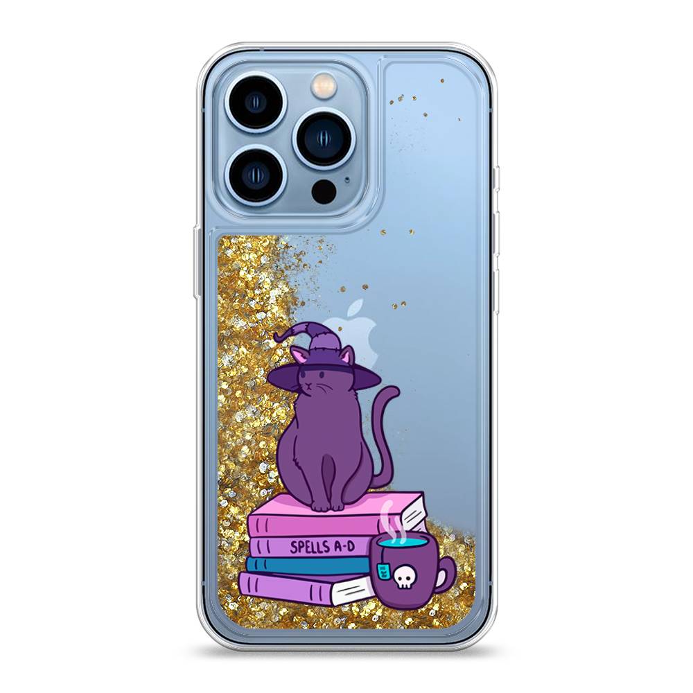 

Жидкий чехол с блестками "Magic Cat" на Apple iPhone 13 Pro, 14390-1