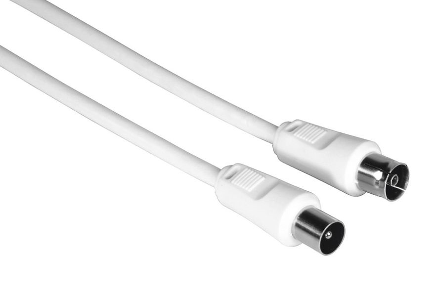 фото Кабель антенный hama coax (m) - coax (f) 1.5м (00205028) white