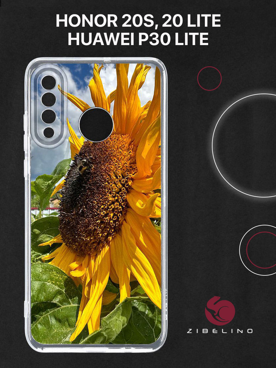 

Чехол для Huawei p30 lite, Honor 20s, Honor 20 lite с принтом подсолнух в поле, Прозрачный, ZUTCP-HUA-P30L